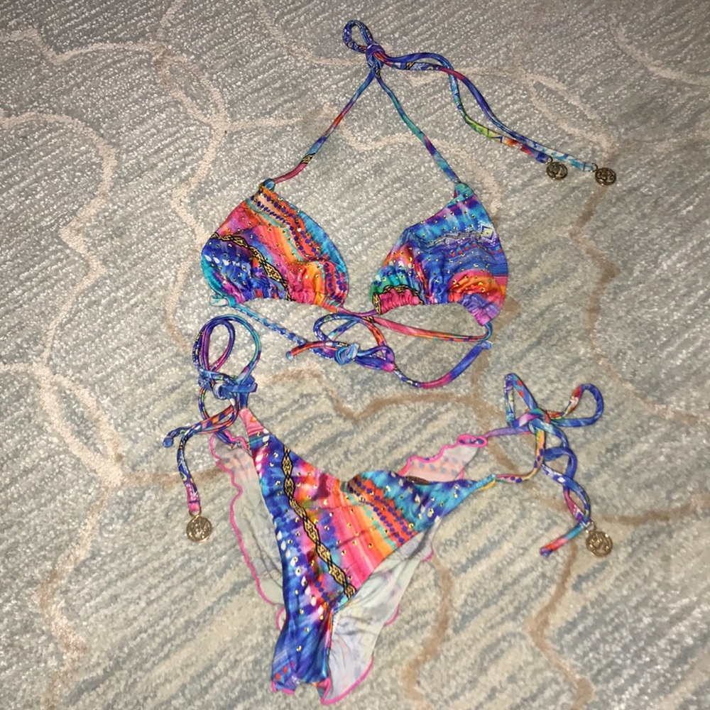 ⭐️Luli Fama Crystal Bikini Top & Bottom⭐️